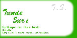 tunde suri business card